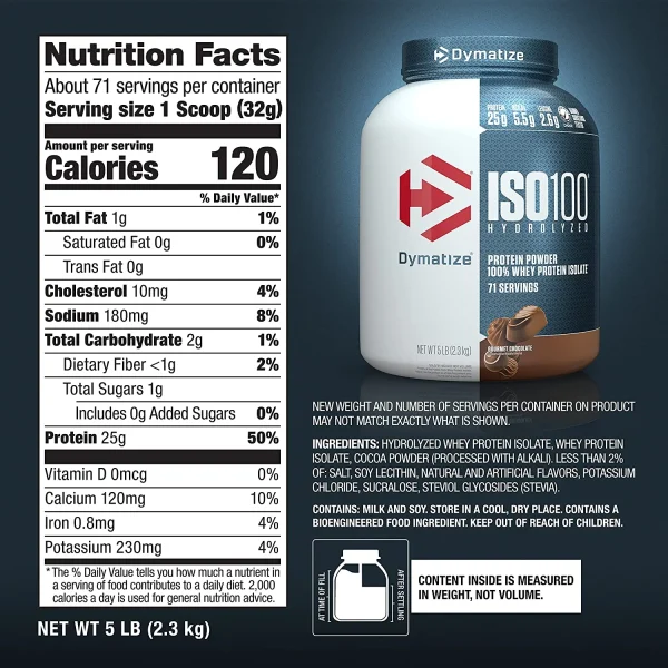 ISO 100, Isolate Protein (5 Lb) - Original - Imagen 2